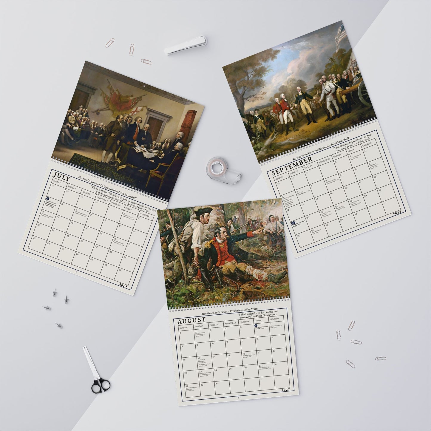 Revolutionary War 2027 Wall Calendar — Almanac Edition