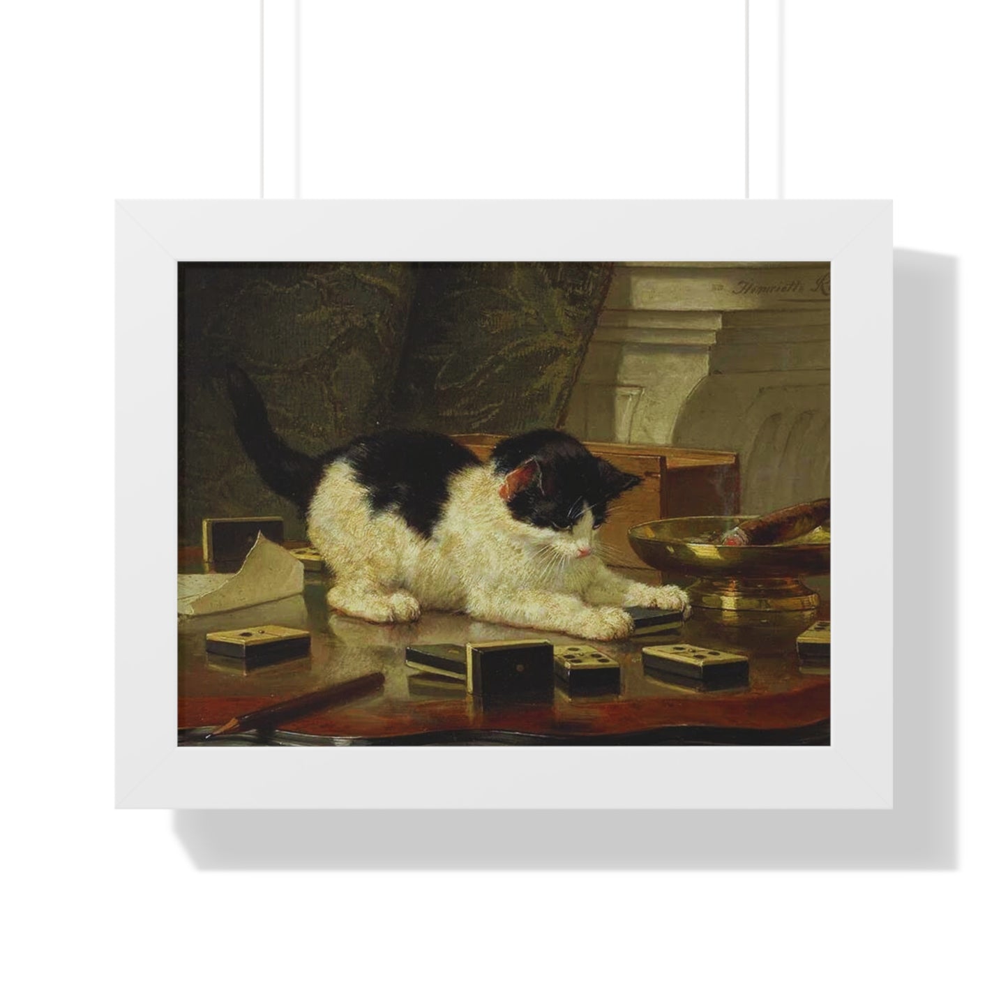 Kitten's Game Framed Painting Poster