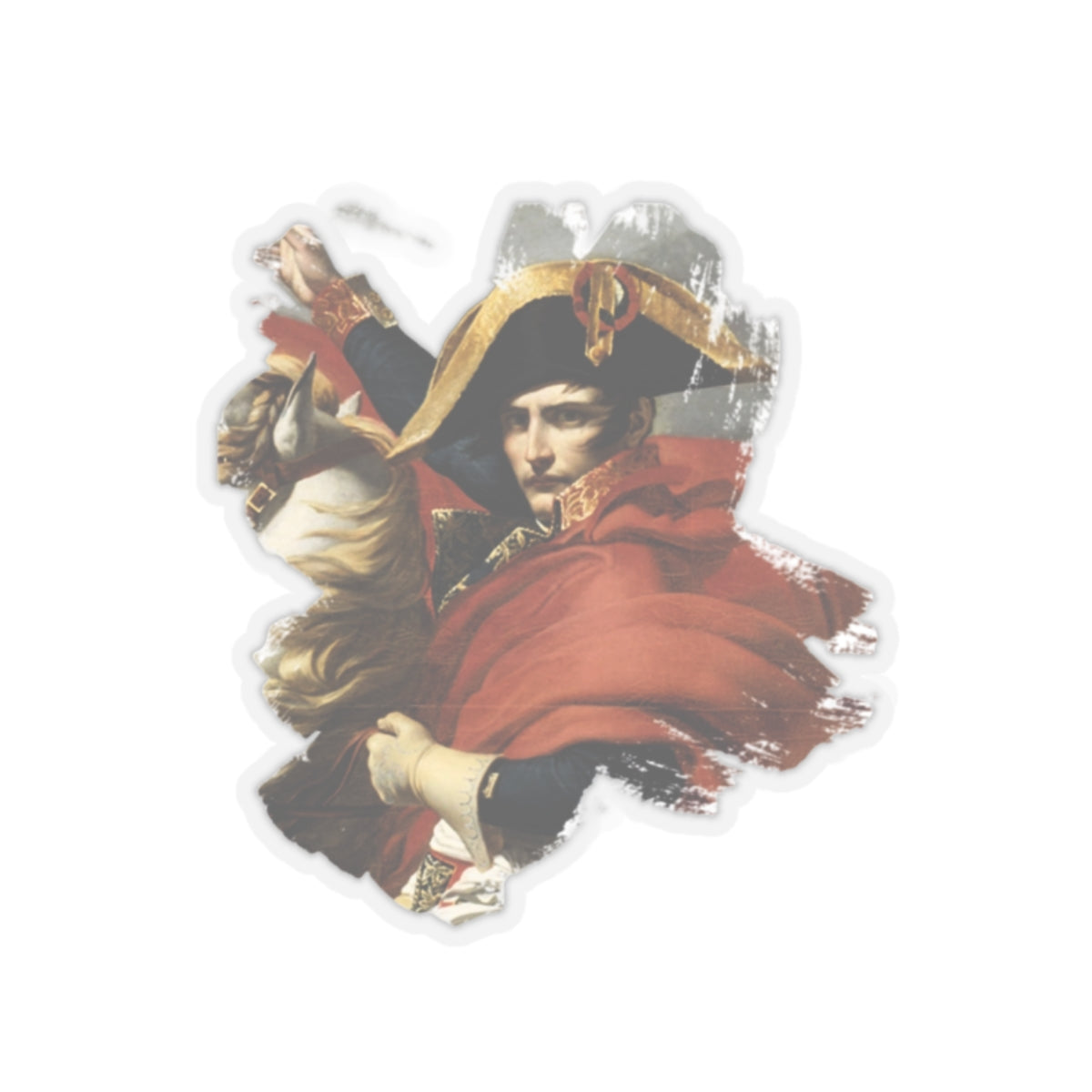 Napoleon Bonaparte Crossing Alps Cutout Sticker