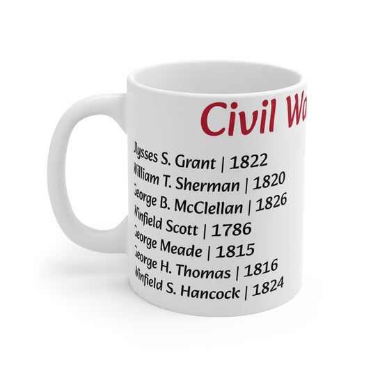 Civil War Generals Mug