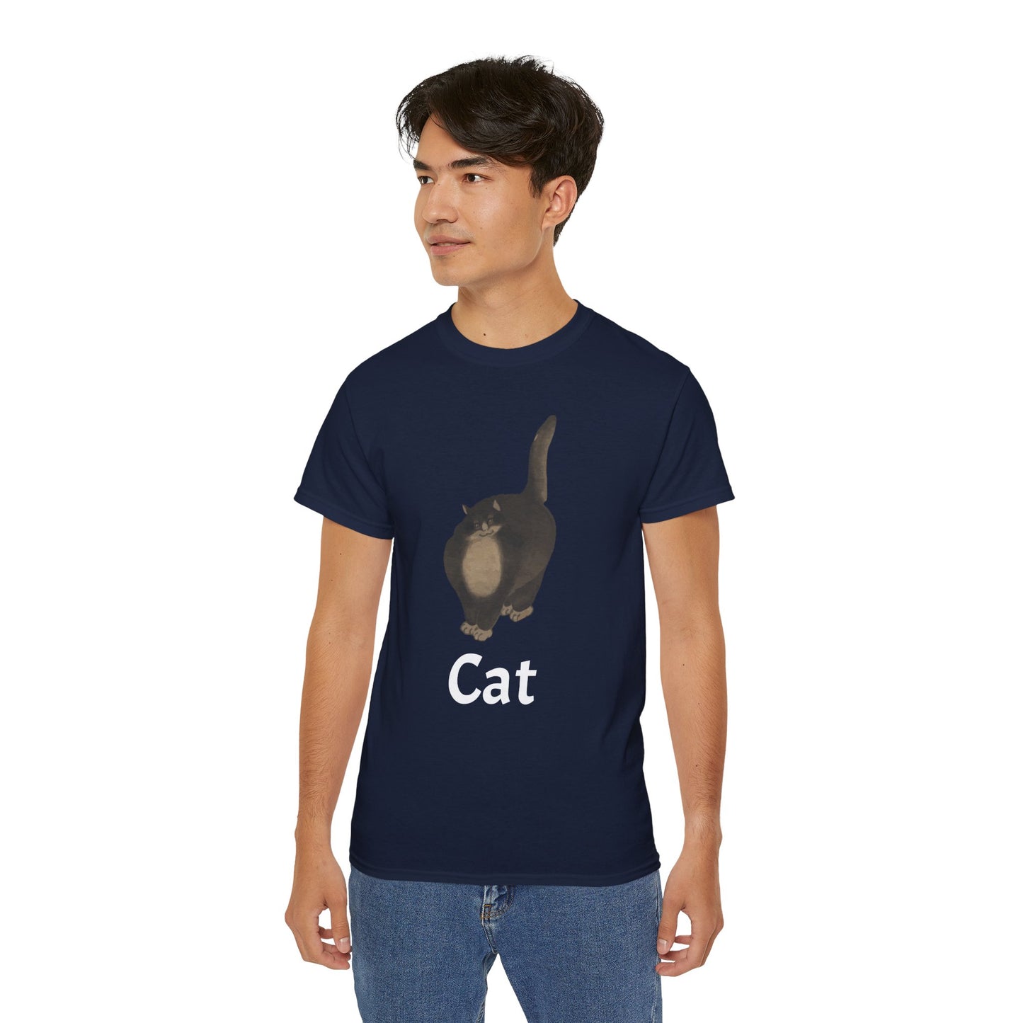 The Black Cat Cutout Painting Unisex Ultra Cotton Shirt