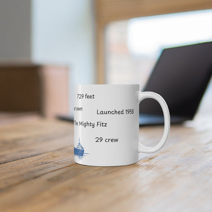SS Edmund Fitzgerald Mug – Great Lakes Shipwreck History Coffee Cup 11oz