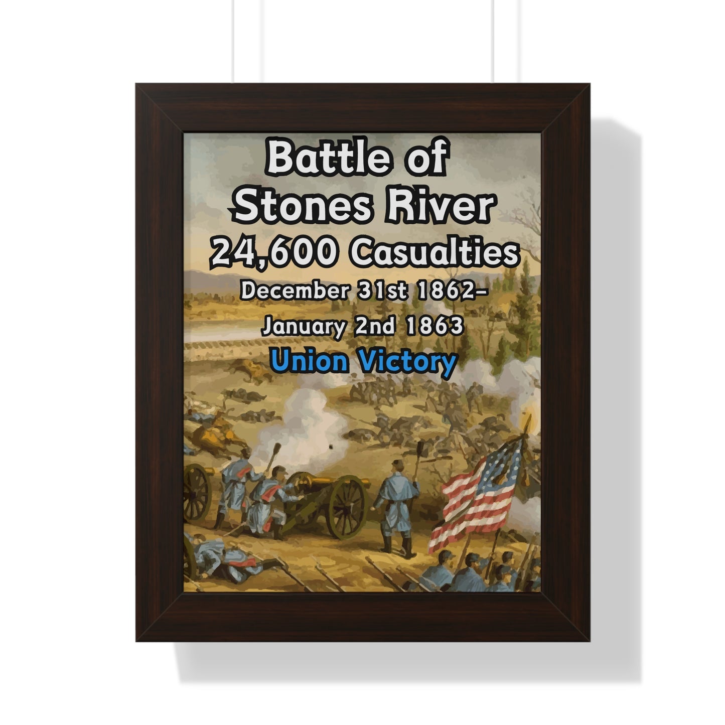 Historical Battle of Stones River Framed Poster