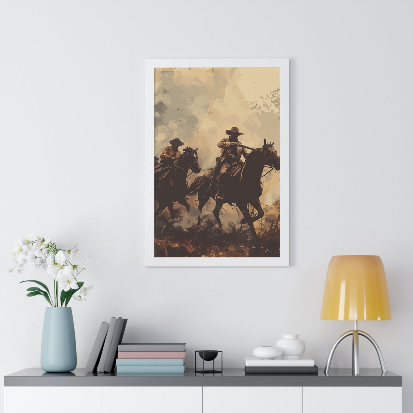 Historical Cowboy Framed Poster